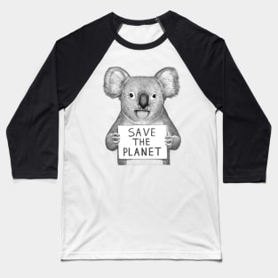 Koala save the planet Baseball T-Shirt